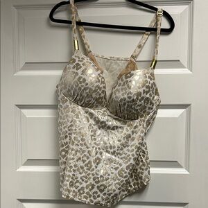 2 piece Leopard Print Tankini Bathing Suit